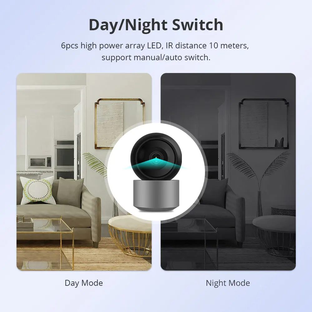 Wi-Fi камера с панорамированием/наклоном Tuya, умная камера с искусственным интеллектом, поддержка ночного видения, 4 МП HD изображения, двустороннее аудио, монитор для домашних животных, обнаружение детского плача