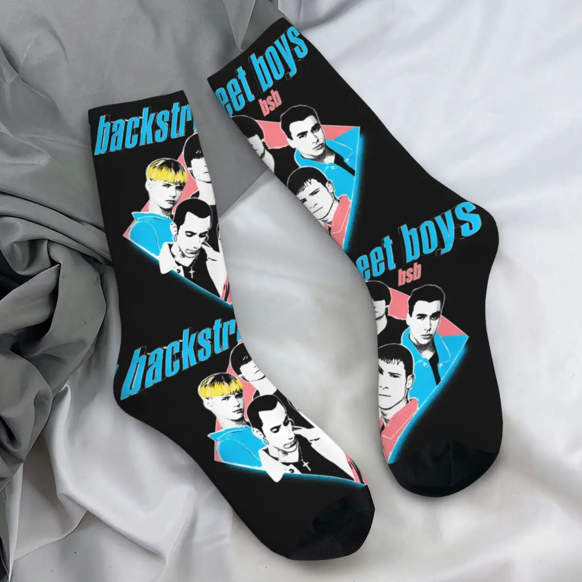

Backstreet Boys Diamond Watercolor Socks Spring Stockings Fashion Couple Breathable Socks Design Outdoor Anti Sweat Socks