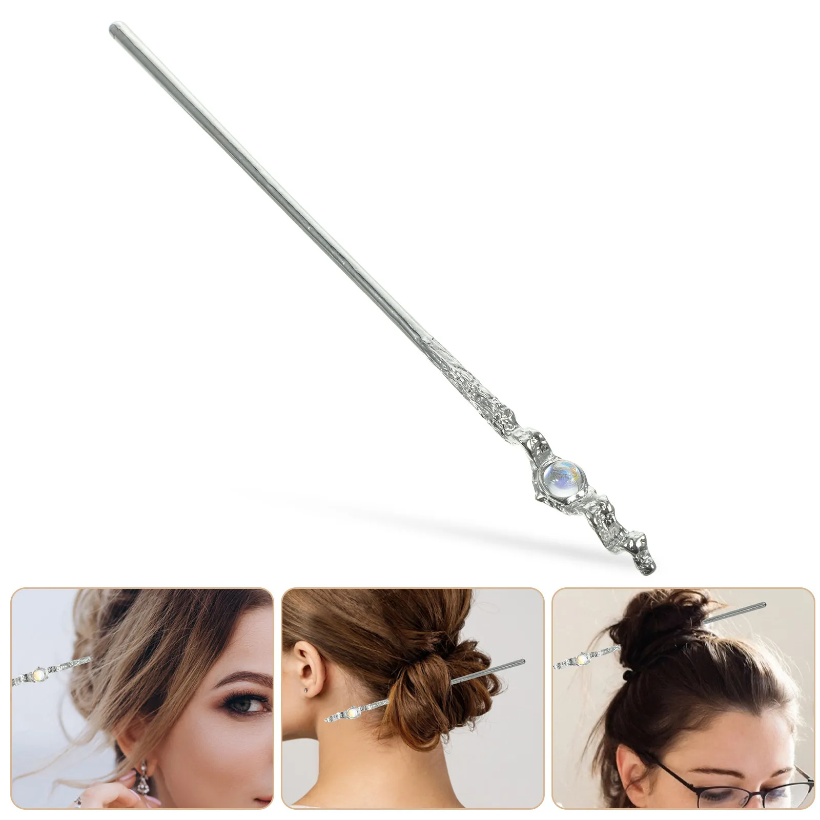 

Metal Hair Chopstick for Women Long Vintage Hair Stick Lightweight Premium Material Elegant Bun Accessory Formal Party Wedding