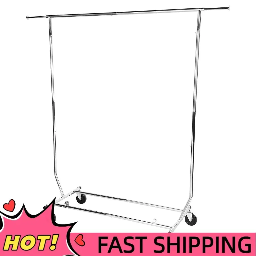 

Вешалка для одежды на колесиках с запираемыми колесами, стоячая металлическая вешалка для одежды, портативный шкаф, прочная вешалка для одежды для подвешивания одежды