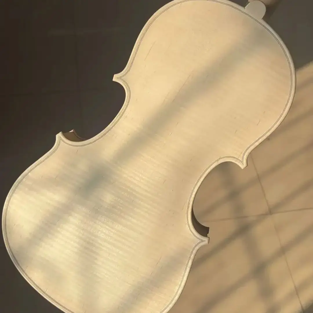 

Полностью ручная планка Кленовый белый эмбрион Альт 16 дюймов незавершенный альта из массива дерева белый Альта