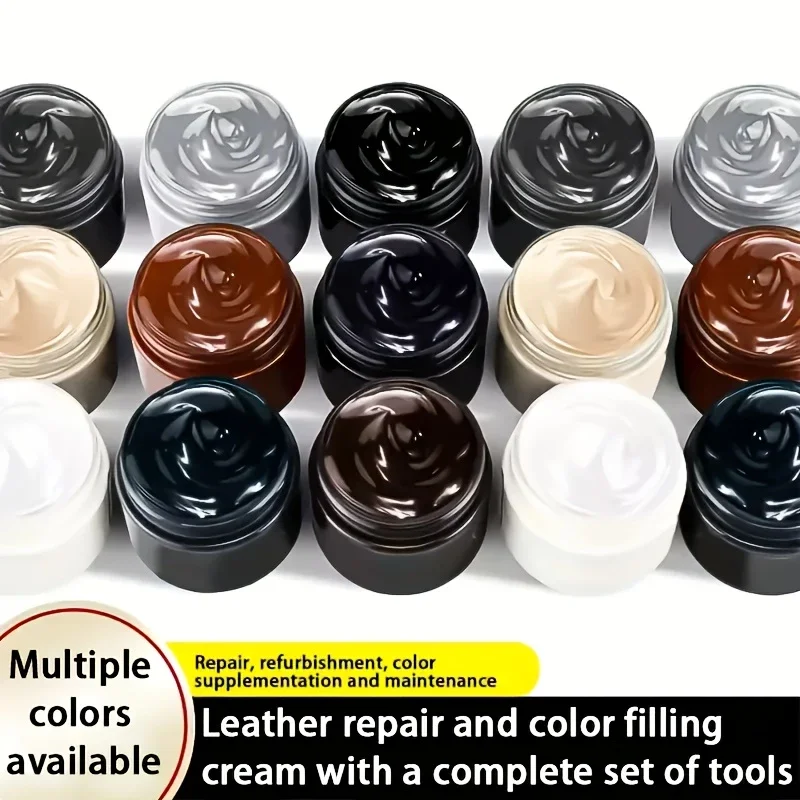 Leather Coloring Paste - Three Colors (White, Brown, Black), Suitable for Shoes, Bags, Sofas - Repair, Restore Faded and Scratch