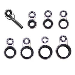 Telescopic Fishing Rod Guides Ring Set Sea Rock Fishing Pole Repair Kit Rod Tip Replacement Rebuilt Accessories