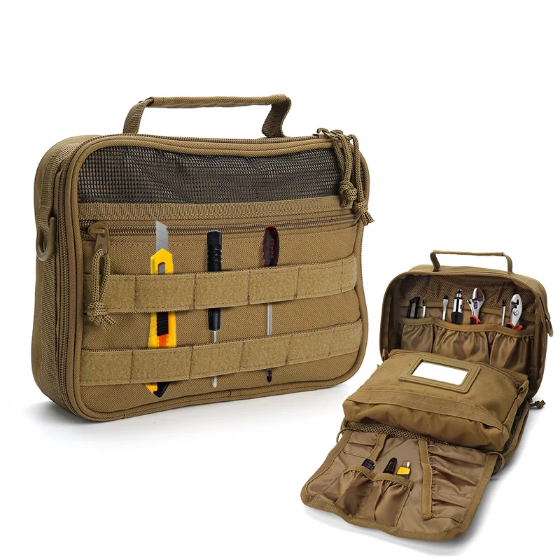 New Multifunctional Tool Bag Molle System Small Nylon Storage Tools Bag Portable Electrician Hardware Bag with Pocket Durable portable durable 16 led mouth tray set with 2 pcs dental teeth whitening gel pen smart cold blue light led tooth whitener device