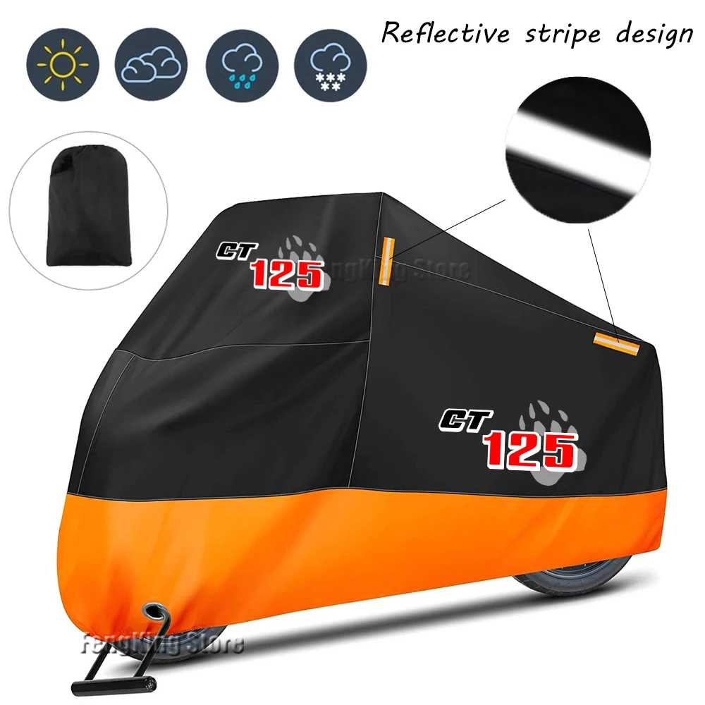 

For HONDA CT125 CT 125 2020-2024 Motorcycle Cover Waterproof Outdoor All Season Dust UV Protective Scooter Motorbike Rain Cover