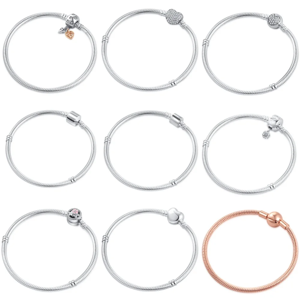 

Лидер продаж, браслет из серебра 925 пробы, только S925, штампованный браслет в форме сердца и листьев, подходит для европейских женщин, модные роскошные ювелирные изделия