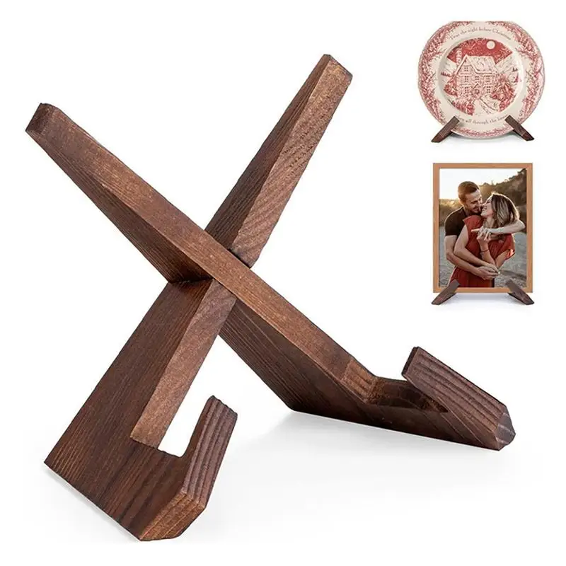 【Y】Wooden Cookbook Holders Document Tablet Reading Record Display Stand Photo Frame Bracket Home Kitchen Cookware Storage Rack