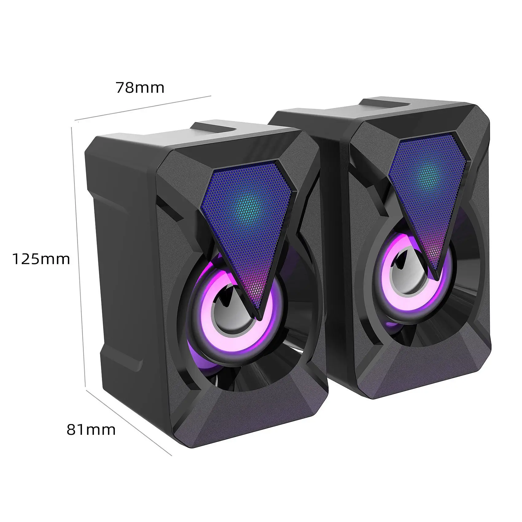 Głośnik komputerowy Głośnik komputerowy zasilany przez USB Gniazdo audio 3,5 mm Mini stacjonarny subwoofer biurowy Głośnik RGB