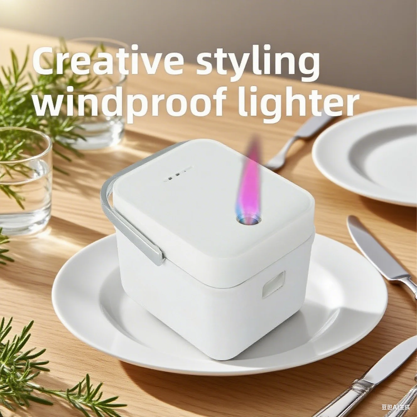 

Outdoor Mini Rice Cooker Lighter with Red Flame Inflatable Metal Smoking Accessories Tool Gift for Cooking And Cigarettes