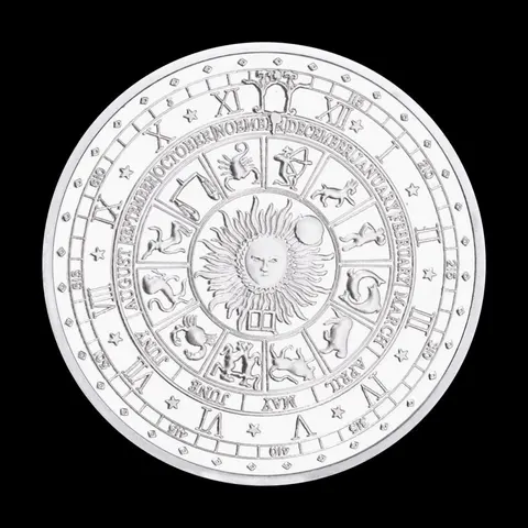 Сувенирная монета «Двенадцать созвездий» из Европы и Америки, Таро, монеты с пожеланиями любви и удачи магазин монет отзывы - №6