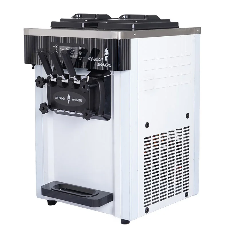 

25-28L/H Ice Cream Makers Automatic Commercial Table Top 3 Flavors Yogurt Ice Cream Making Soft Serve Ice Cream Machine