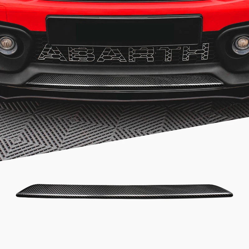 Shasha Carbon Front Bumper Lower Lip Trim interior For Abarth 595 Fiat 500 Real Carbon Fiber Exterior Accessories