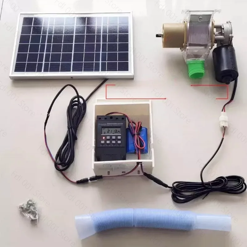 Automatic Chicken Feeder Duck Feeder Pigeon Timed Feeder Solar Powered Remote Feeding Device