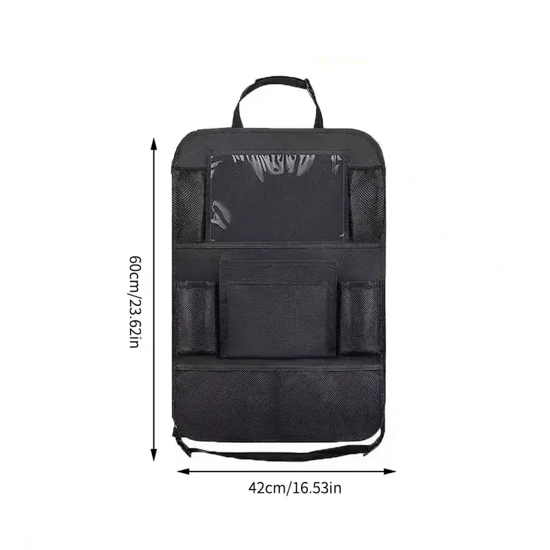 Car Seat Storage Organizer Multifunctional Oxford Fabric Car Back Multi Pocket Storage Bag with Touch Screen Tablet Holder - Image 5