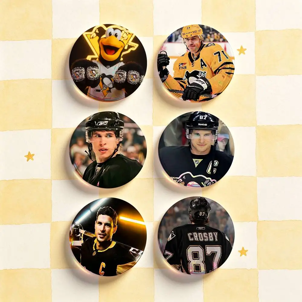 P-Pittsburgh Penguins Custom Badges 75mm 44mm 25mm 32mm 58mm Hat Backpack Accessories Toys Collect Gifts Large