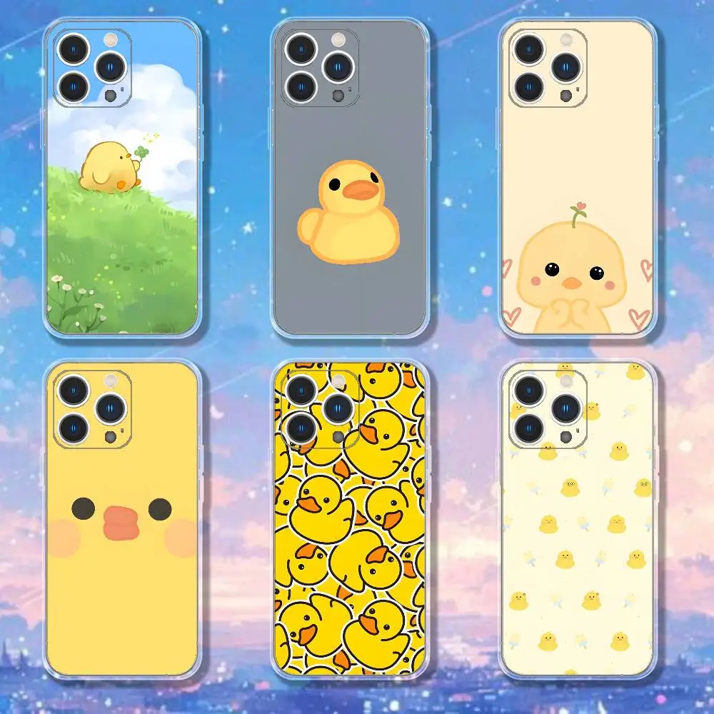 

Cute Little Yellow Duck Phone Case For iPhone 17,16,11,15,13,14,12,Air,Mini,Plus,Pro,Max,Plus,E Clear Soft Shell