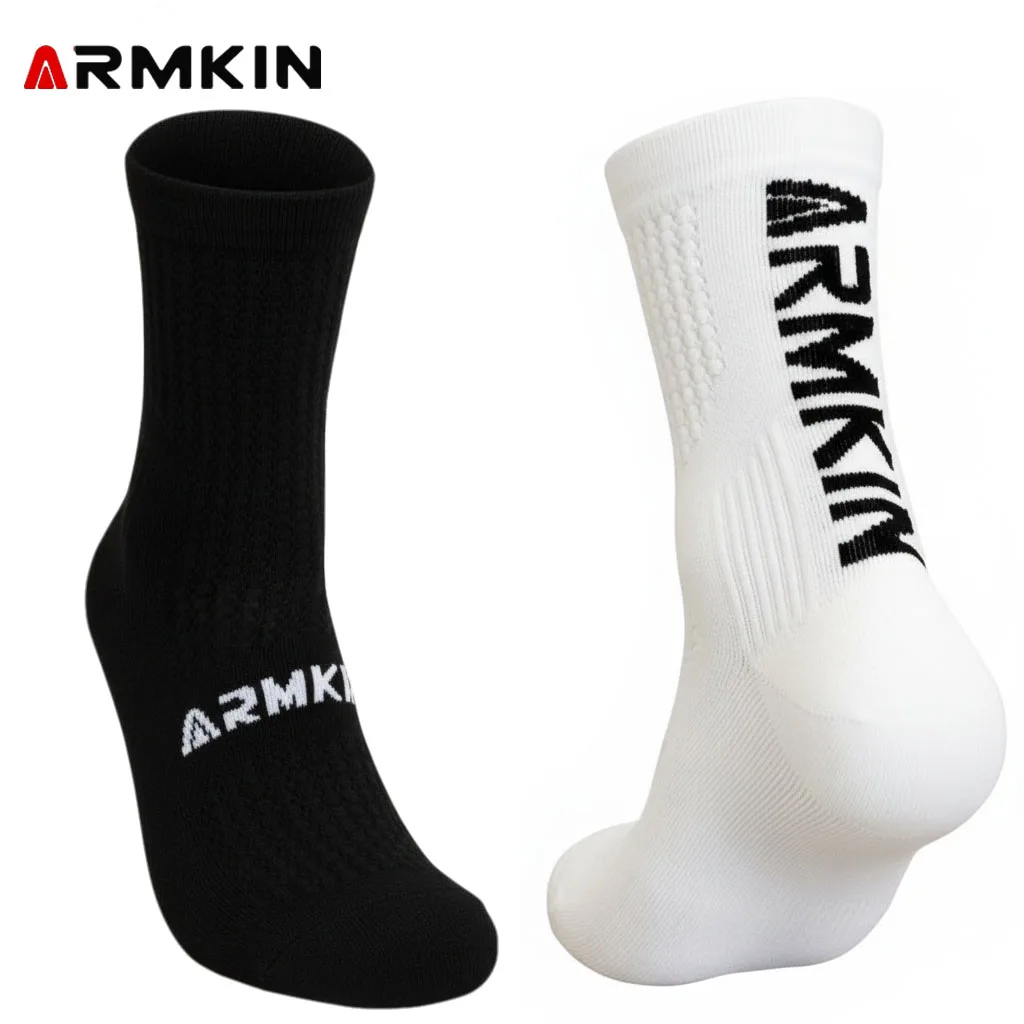 2 Pairs ARMKIN Men Women Cycling Socks Professional Sports 5 Colors Compression Socks Running Hiking Bicycle Socks Size 36-44