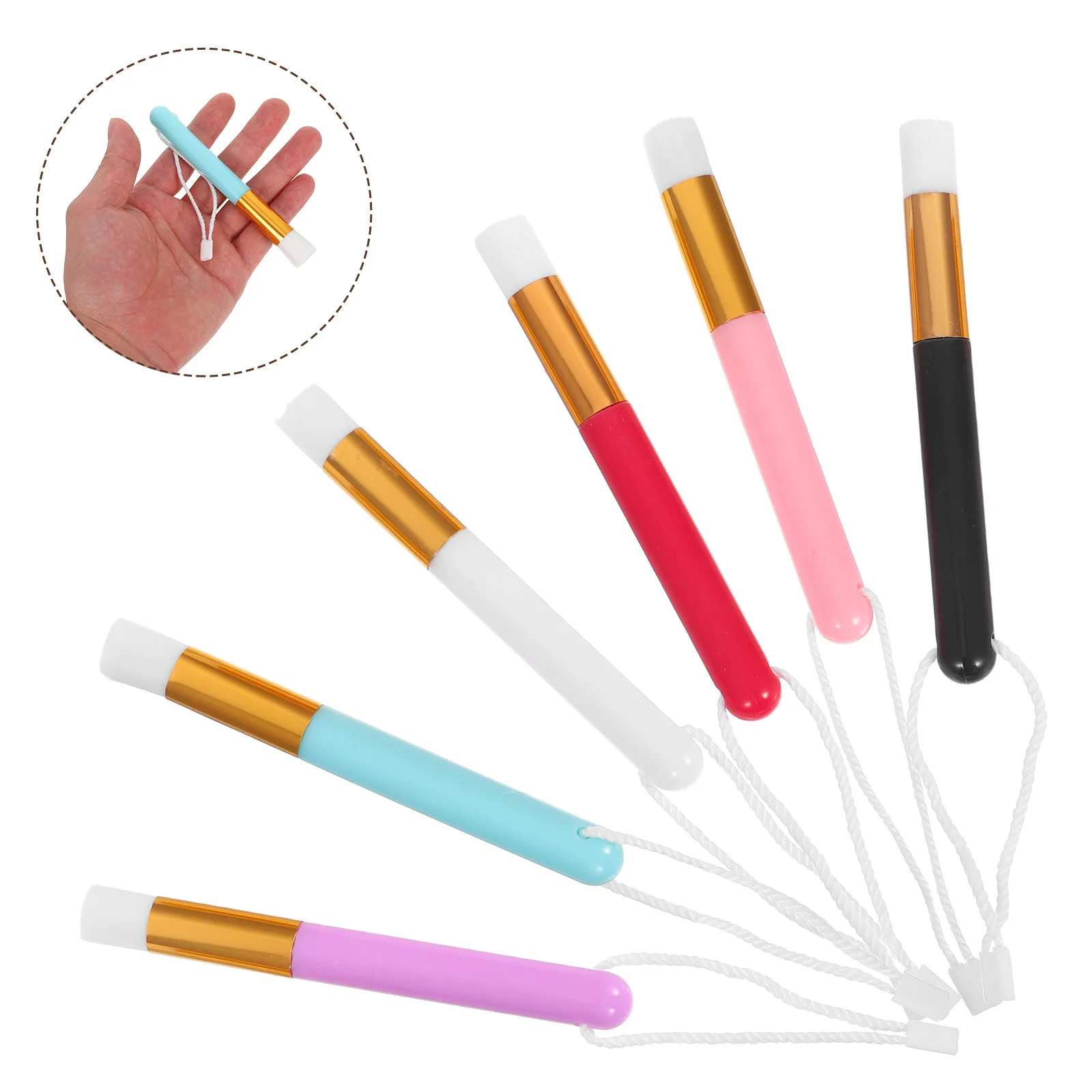 

6Pcs Ink Blending Brush Set Portable Lightweight Tools for Fine Detail Work Crafting Coloring Book Backgrounds Smooth Finish