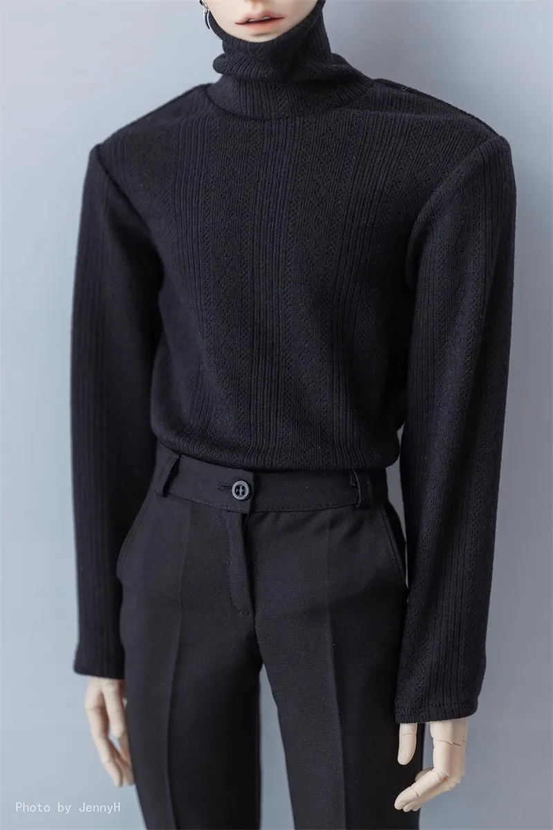 

BJD Doll Clothes 1/3 1/4 ID75 Toys Boys Girls High Neck Soft Base Shirts Gray Red Black Inside T-shirts Daily Doll Accessories