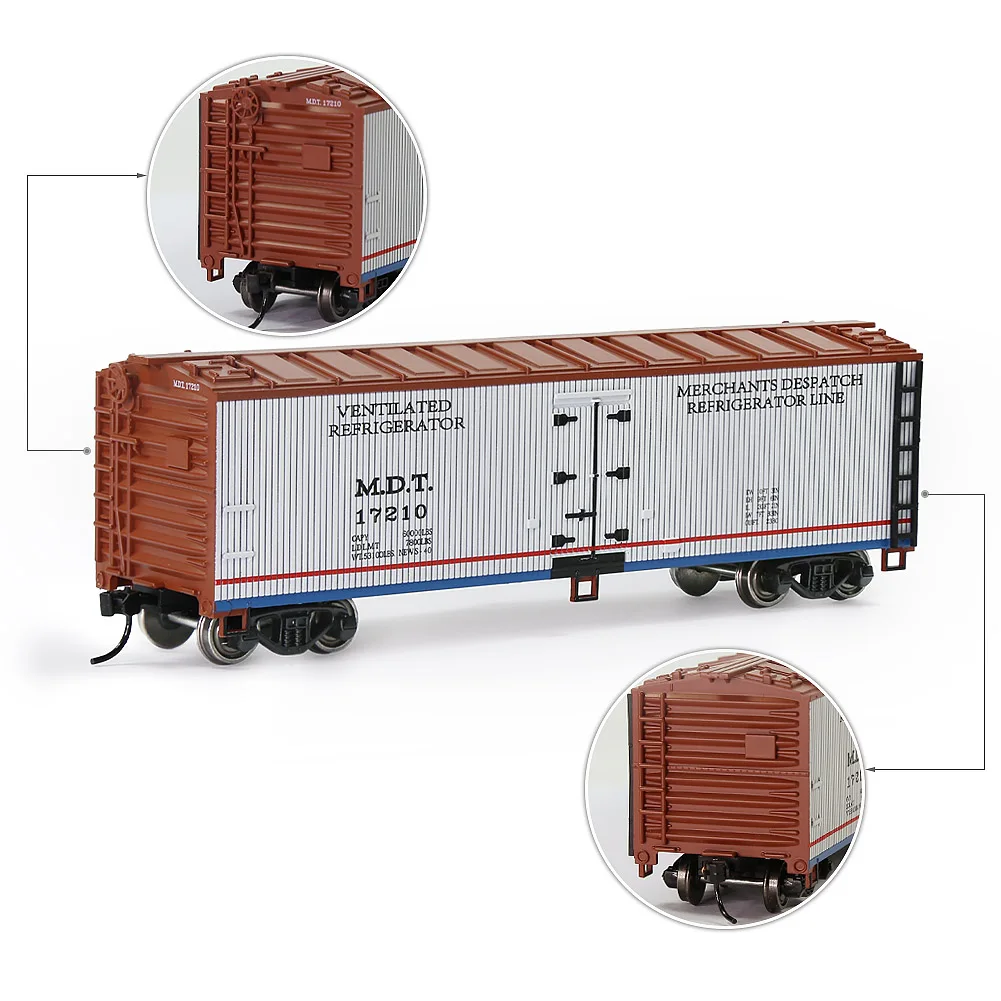 Evemodel Train 1 Unit HO Scale 40ft Wood-side Reefer White M.D.T 40\' Rolling Stock C8747