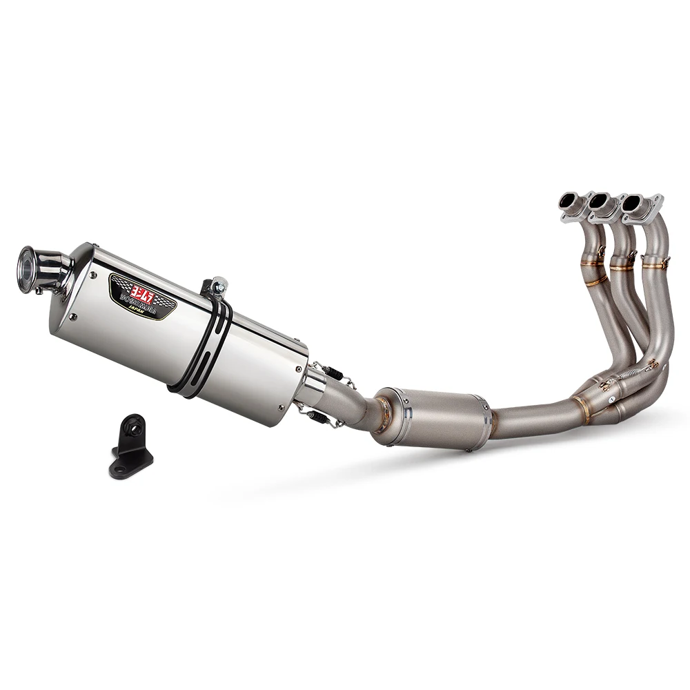 For Triumph Trident Tiger 660 Full System Motorcycle Exhaust Modified titanium Front Middle Link Pipe with Yoshimura M13 Muffler