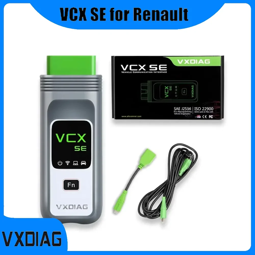 VXDIAG VCX SE for Renault (2005-2022) All Systems Diagnostic Tool J2534 ECU Coding & Programming OBD2 Scanner