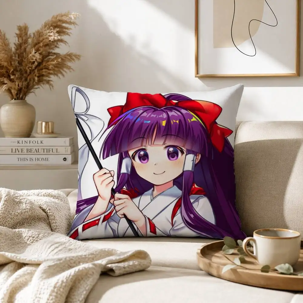 Hakurei Reimu Touhou Project Pillow Case for Sofa Living Room Home office Decor Protective Cover