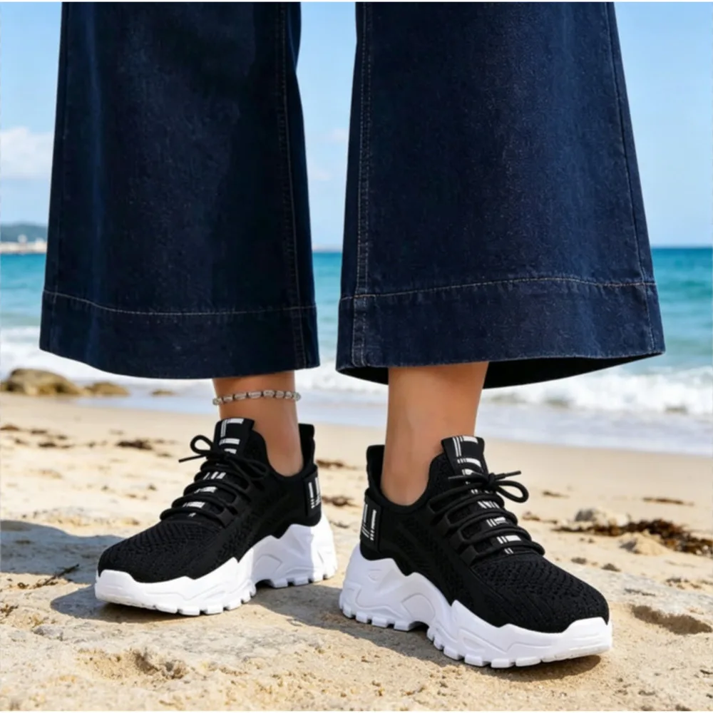 

Women's Slip On Walking Sneakers, Lightweight Breathable Casual Shoes, Soft Non-Slip Sole For Spring Summer Daily Outdoor Beach