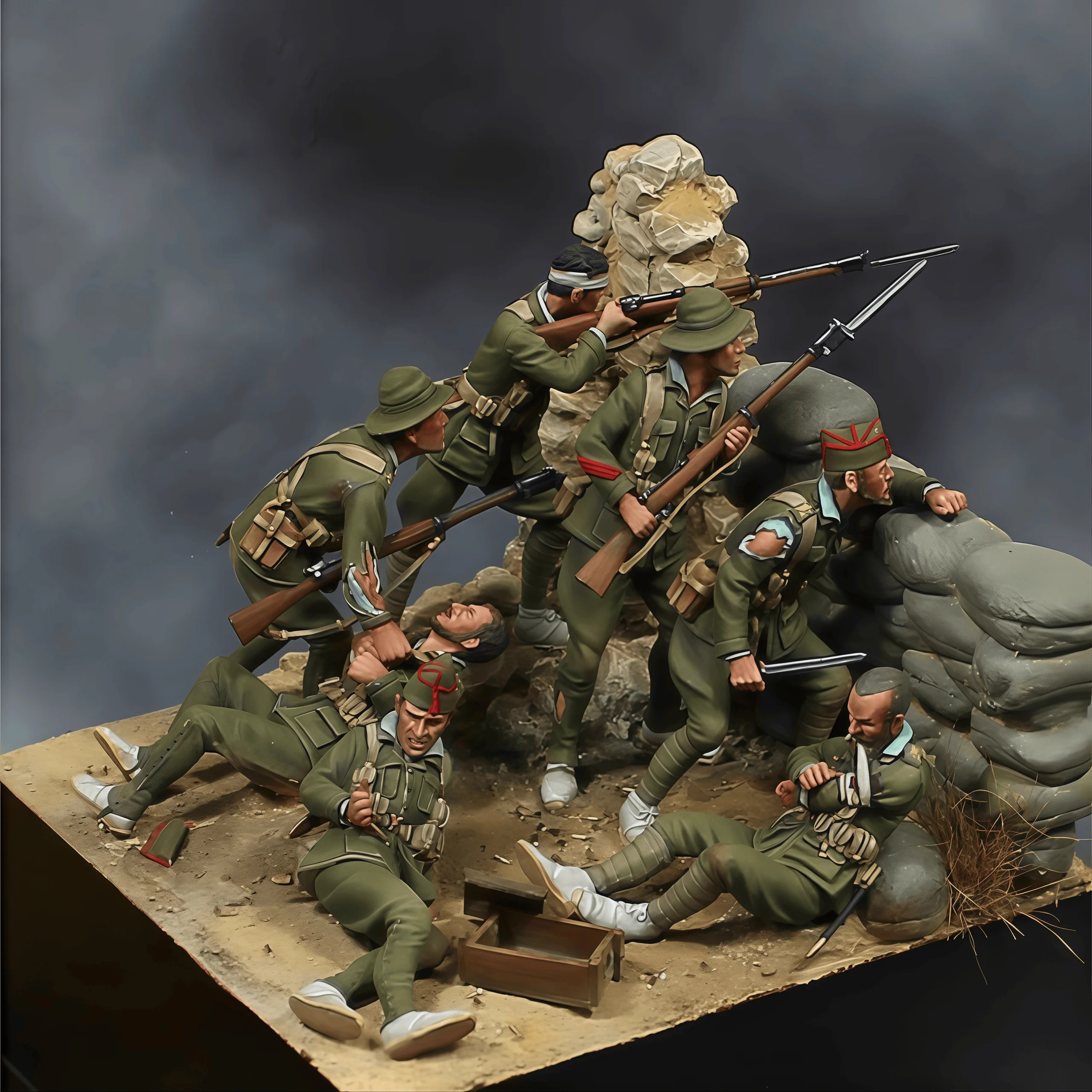 

Прецизионная сборка модели из смолы 1/35, солдаты времен Второй мировой войны, включая сцена Gk, неокрашенные, нужно собранно