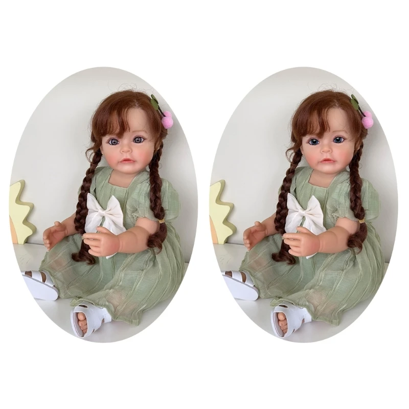 

22Inch Reborns Baby Life-like Toddler Girl Realistic Waterproof