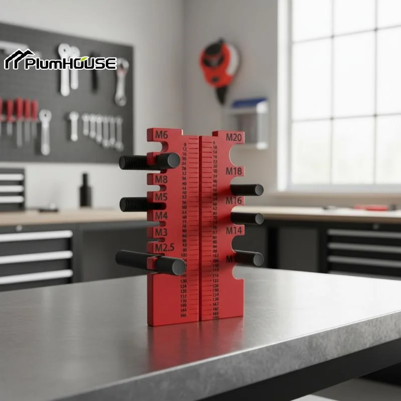 Screw Nut Thread Checker Gauge Metric Bolt Size Measuring Tool Portable Gauge For M2 To M20 Bolts