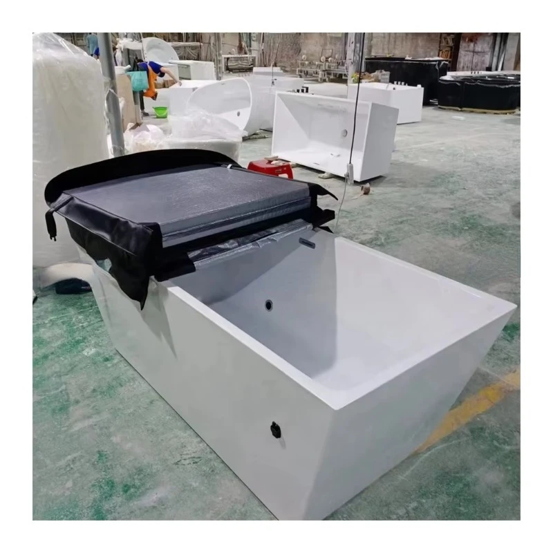 Acrylic portable  ice bath machine Recycled 1HP chiller for ice bath cold plug, with chiller, with cover