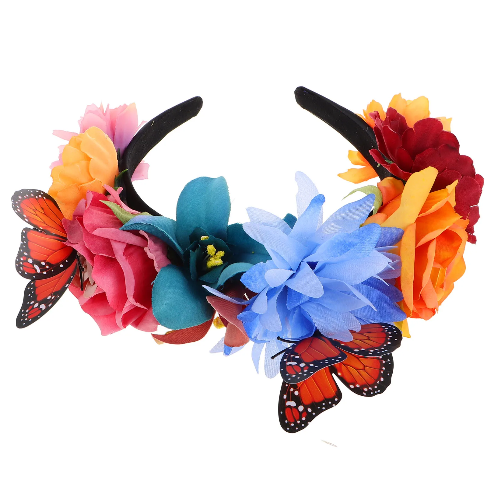 

Butterfly Floral Headband Stylish Hair Decoration Festival Prom Costume Accessory Elegant Soft Comfortable Lightweight Flower