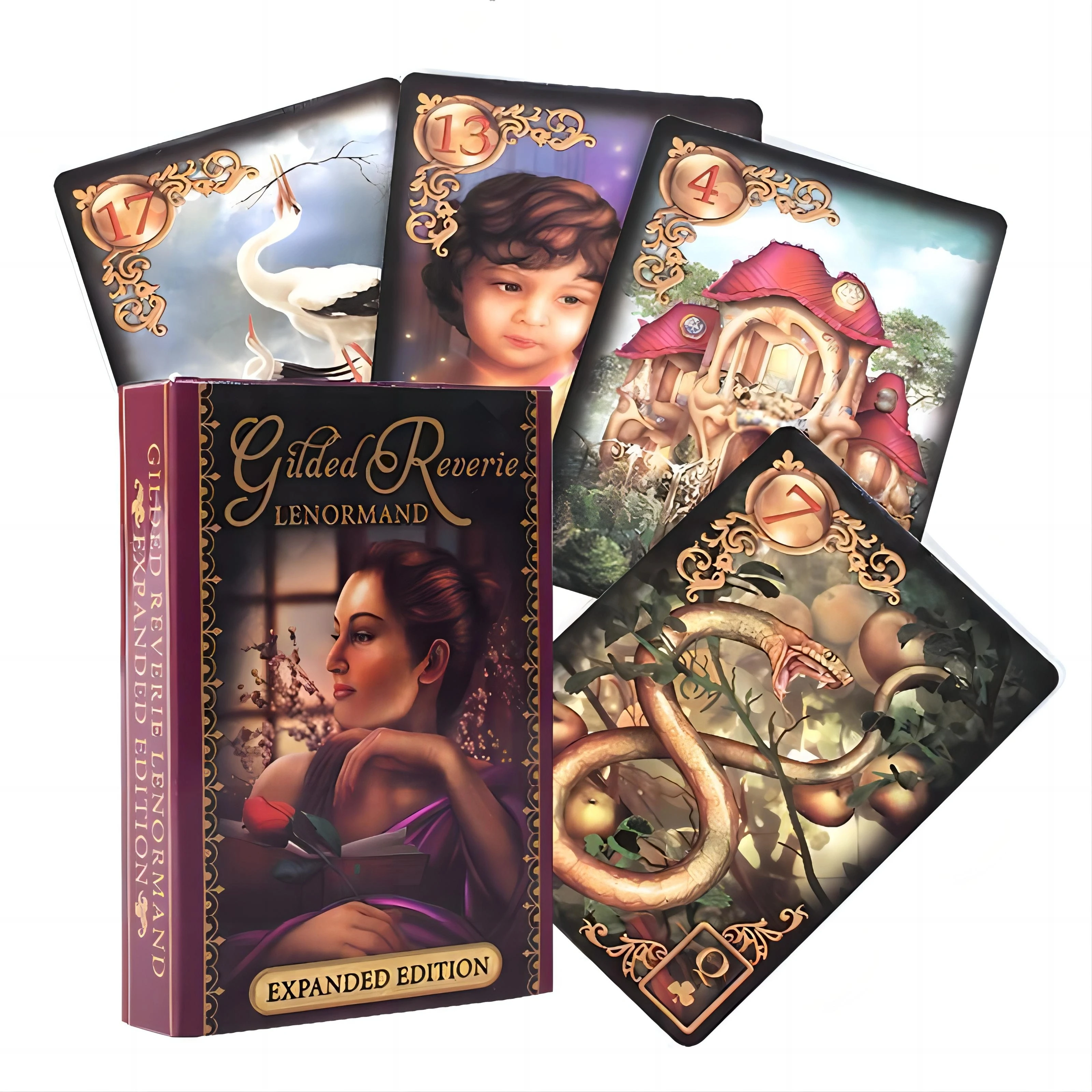 Baralho de tarô Reverie Lenormand 47 cartas jogo de tabuleiro de cartas de tarô de adivinhação do destino