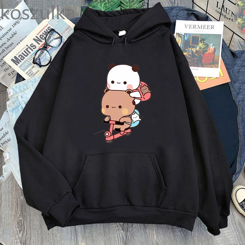 Cartoon Panda Bear Bubu and Dudu Hoodie Women/Men Harajuku Ullzang Sweatshirt Tops Kawaii Printed Coats Female Fashion Clothes