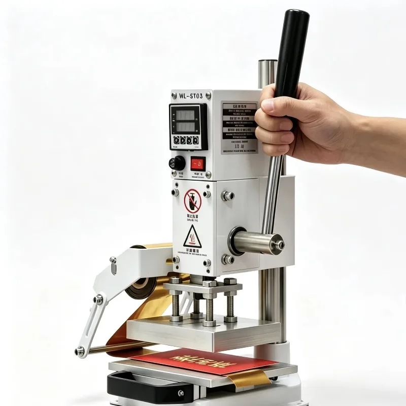 Mini Digital Hot Foil Stamping Machine Gold Silver Foil Digital Leather Logo Embossed T Slot Hot Stamping Machine