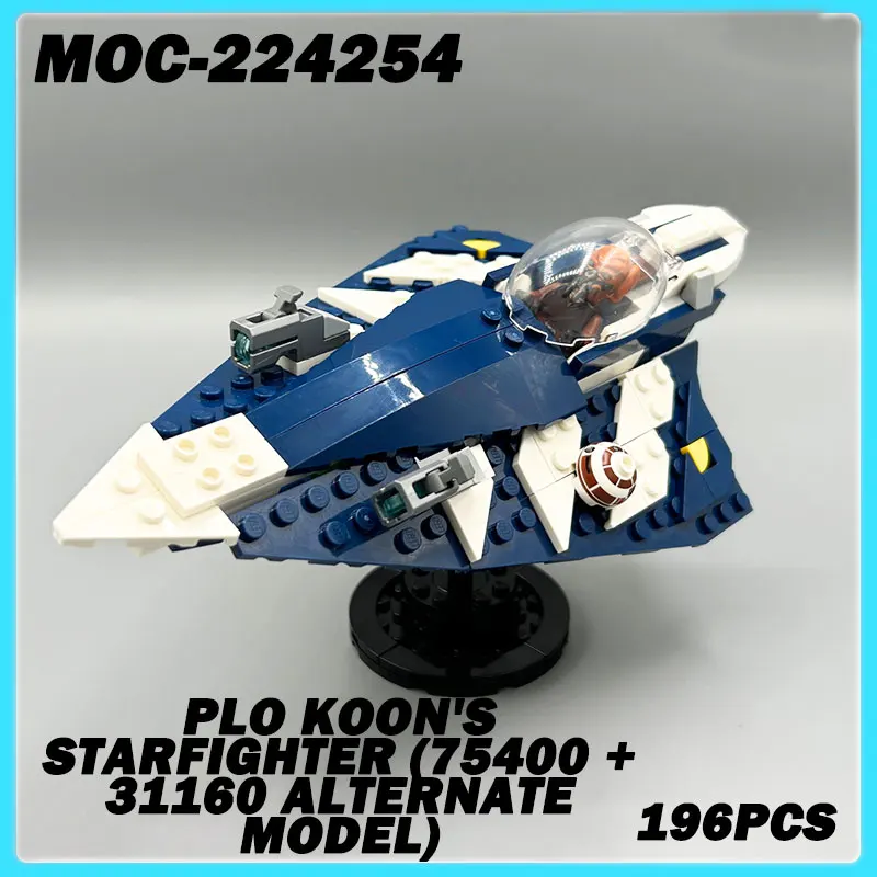 

196PCS MOC-224254 MOC Classic Space Space Shipdark Blue Spaceship Building Block Education Model Toys Festival Children Gifts