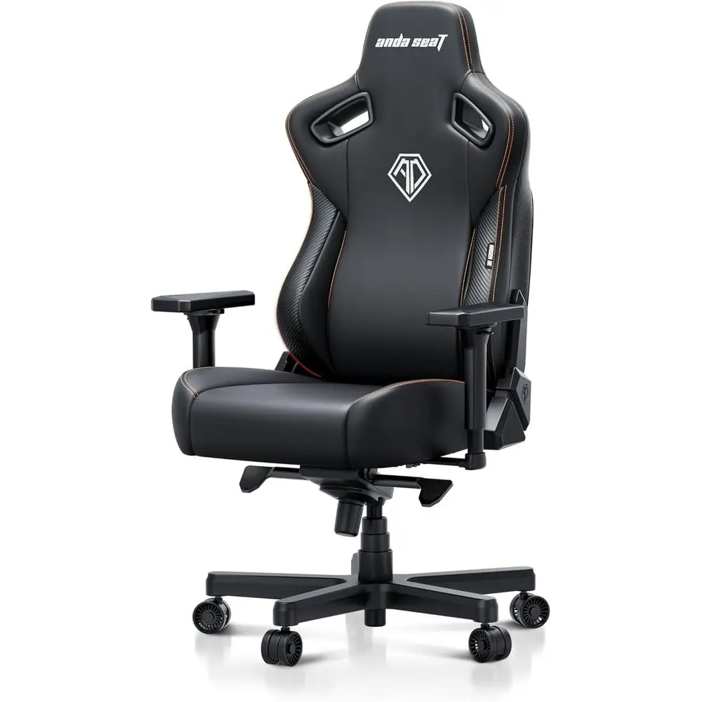 

Ergonomic Office Chair with 4D Armrests and Adjustable Back, Black Leather Computer/Gaming Chair (Large)