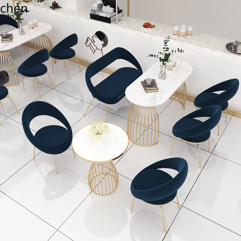 WL 벽 카드 좌석 소파 서양 식당 케이터링 캐주얼 스낵 차 레스토랑 밀크티 숍 테이블과 의자 조합