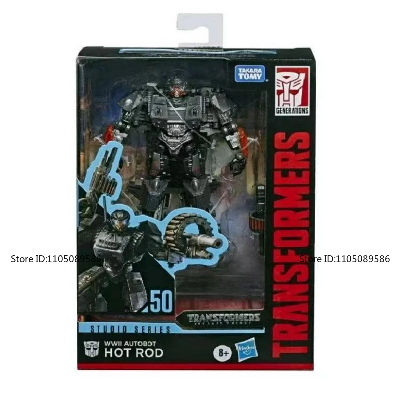 새로운 오리지널 박스 트랜스포머 G1 D-레벨 핫로드 움직일 수 있는 인형 스튜디오 장식 피규어 장식품 로봇 장난감 휴일 선물