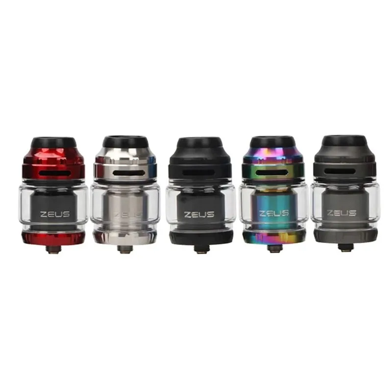 Top Zeus X RTA Atomizer Electronic E Cigarette Vape 4.5ml 25mm Single/Dual Coil Deck Vapor DIY Tank for 510 Aegis X 200W Box Mod