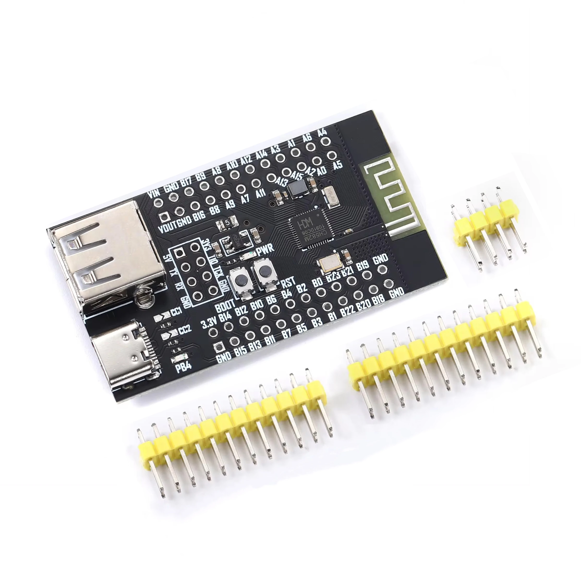 CH582M مجلس التنمية الأساسية مجلس بليه سماعة لاسلكية تعمل بالبلوتوث متحكم منخفضة الطاقة بلوتوث MCU المزدوج USB