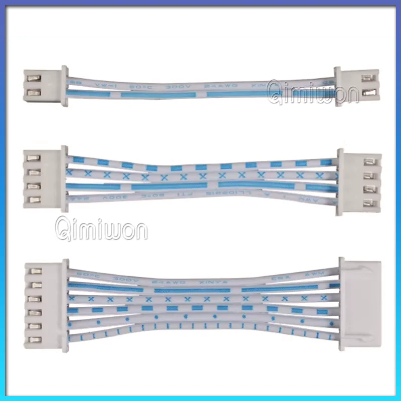 5PCS Blue White XH 2.54mm Pitch Connector Cable XH2.54 Plug Line Length 10/20/30CM 2P/3P/4P/5P/6P/7P/8P/9P/10P/12P 2468-24AWG