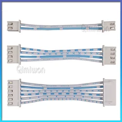 5PCS Blue White XH 2.54mm Pitch Connector Cable XH2.54 Plug Line Length 10/20/30CM 2P/3P/4P/5P/6P/7P/8P/9P/10P/12P 2468-24AWG