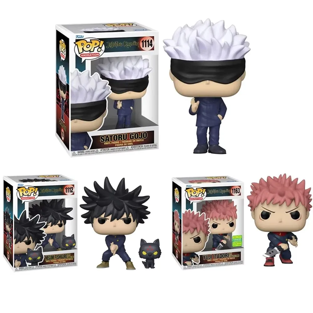 Funko Pop الرسوم المتحركة Jujutsu Kaisen Megumi Fushiguro Satoru Gojo # 1114 يوجي إيتادوري # مجموعة ألعاب شخصيات الحركة من الفينيل 1163