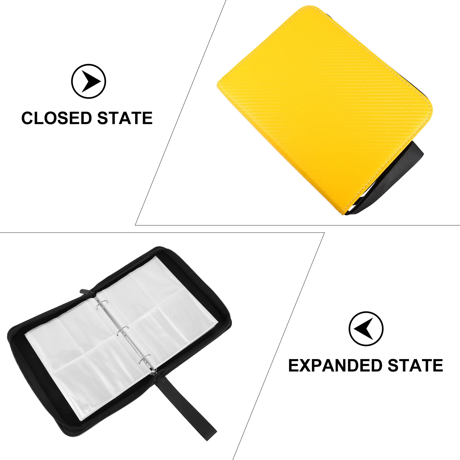 

1Pcs Trading Cards Organizer Album Clear Sleeves for Collecting World Playing Cards Stickers