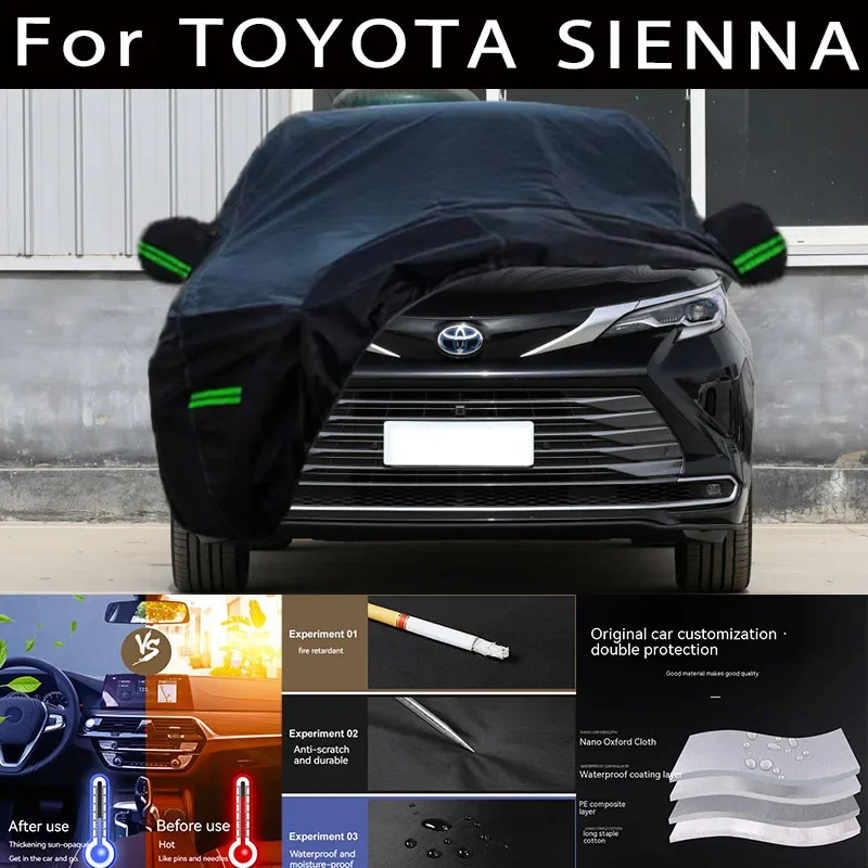 

For TOYOTA SIENNA Outdoor Protection Full Car Covers Snow Cover Sunshade Waterproof Dustproof Exterior Car accessories