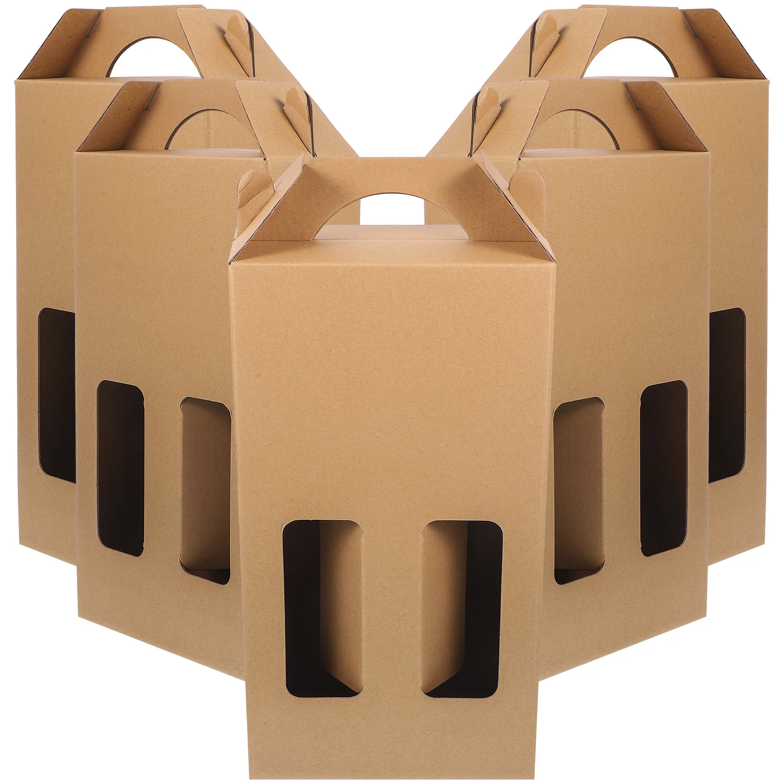 

5pcs Bottle Box Paper Gift Boxes Storage Decorative Case Retro Style Smooth Practical Carrier Packaging Box