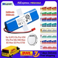 Genuine 14.8V 2600mAh 3500mAh 18650 Lithium Battery For ILIFE V3s Pro, V50, V5s Pro, V8s, X750 Robot Vacuum Cleaner Battery