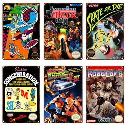 Retro Video Game Gaming Poster Retro Metal Tin Signs Vintage Tin Sign for Bar Man Cave Cafe Office Home Wall Decor Gift